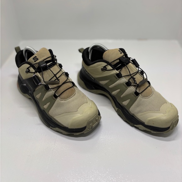 Salomon X Ultra 4 Women’s 8 Trail Hiking Shoes Green Tan Contagrip - Picture 3 of 14